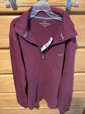 Vineyard Vines Men’s Quarter-Zip Pullover - Burgundy